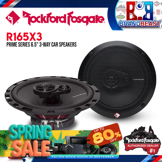Rockford Fosgate R165X3 Prime 6.50" 90W 3-Way Full-Range Speaker