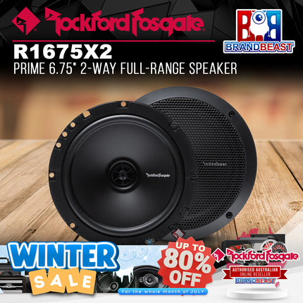 Rockford Fosgate R1675X2 Prime 6.75" 2-Way Full-Range Speaker