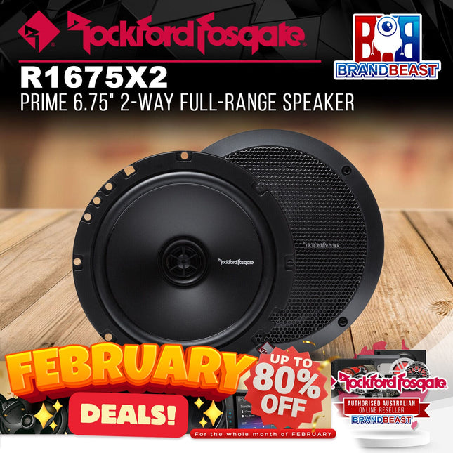 Rockford Fosgate R1675X2 Prime 6.75" 2-Way Full-Range Speaker