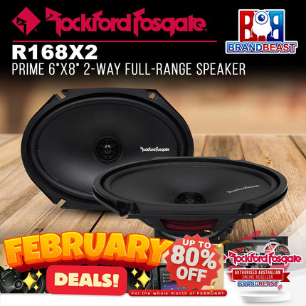 Rockford Fosgate R168X2 Prime 6"x8" 2-Way Full-Range Speaker