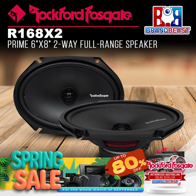 Rockford Fosgate R168X2 Prime 6"x8" 2-Way Full-Range Speaker