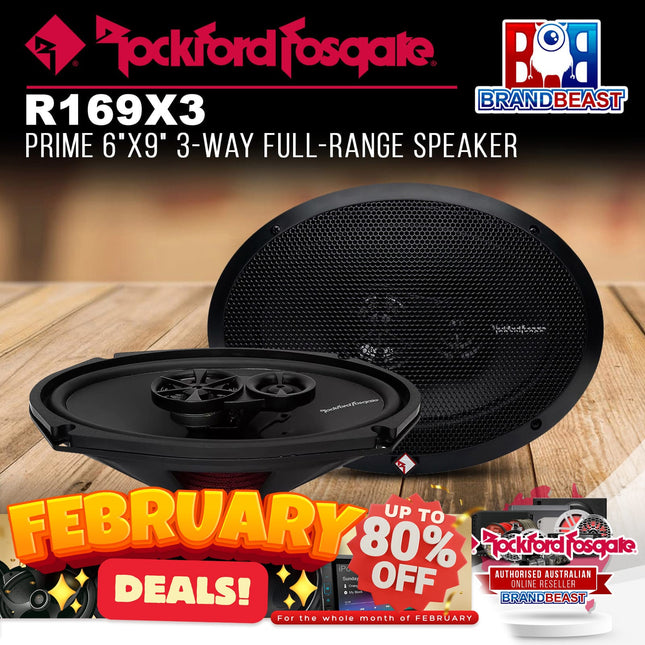 Rockford Fosgate R169X3 Prime 6"x9" 3-Way Full-Range Speaker