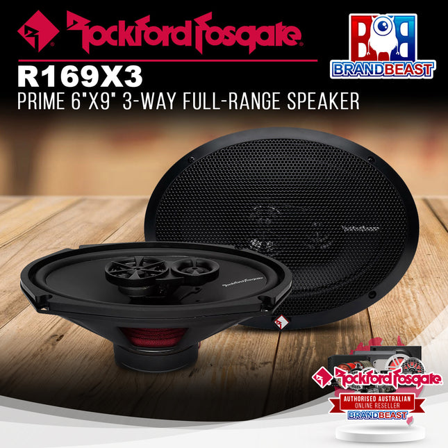 Rockford Fosgate R169X3 Prime 6"x9" 3-Way Full-Range Speaker