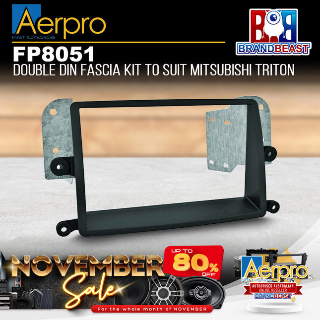Aerpro FP8051 Black Double DIN Facia Kit to Suit Mitsubishi Triton