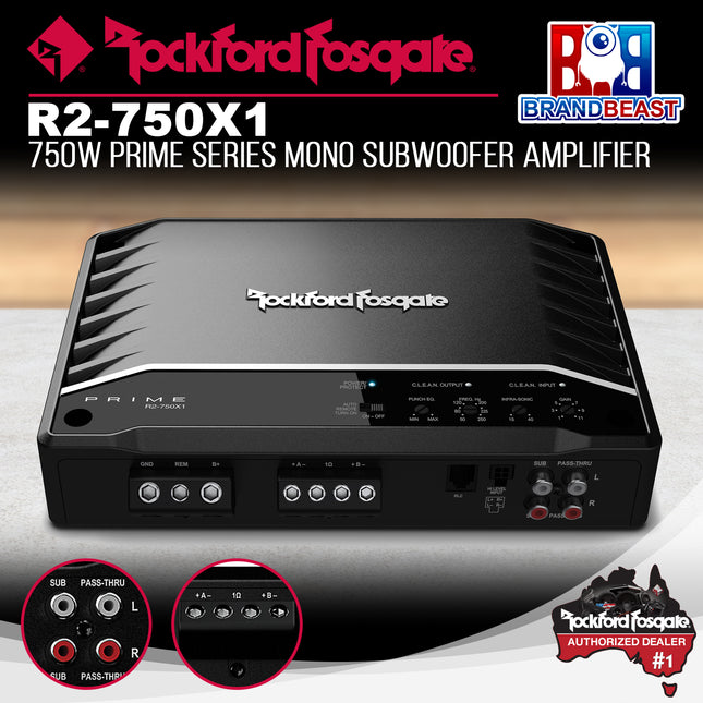 Rockford Fosgate R2-750X1 Prime 750 Watt Mono Amplifier