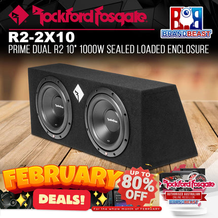 Rockford Fosgate R2-2X10 Prime Dual R2 10" 1000W Sealed Loaded Enclosure