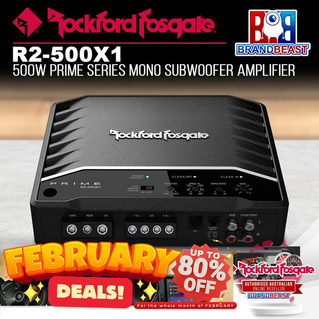 Rockford Fosgate R2-500X1 Prime 500 Watt Mono Amplifier