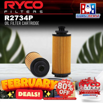 Ryco R2734P Oil Filter Cartridge