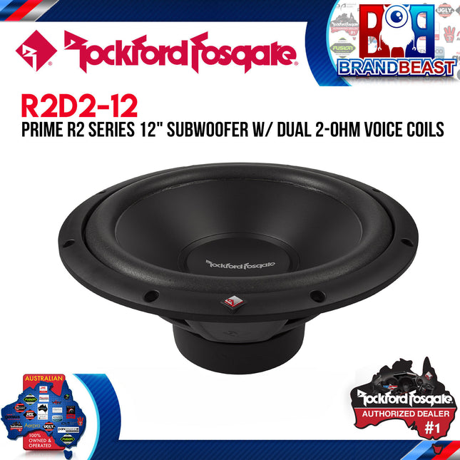 Rockford Fosgate R2D2-12 Prime 12" R2 2-Ohm DVC Subwoofer