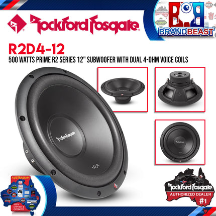 Rockford Fosgate R2D4-12 Prime 12" R2 4-Ohm DVC Subwoofer