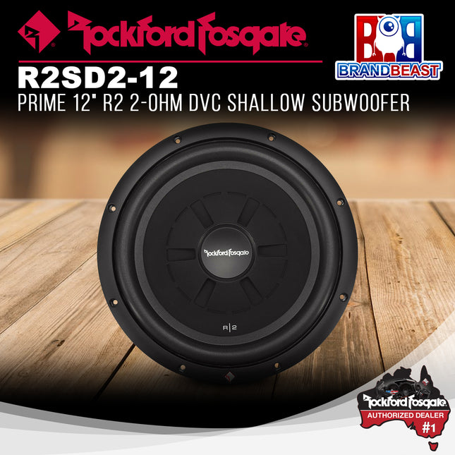 Rockford Fosgate R2SD2-12 Prime 12" R2 2-Ohm DVC Shallow Subwoofer