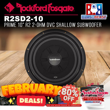 Rockford Fosgate R2SD2-10 Prime 10" R2 2-Ohm DVC Shallow Subwoofer