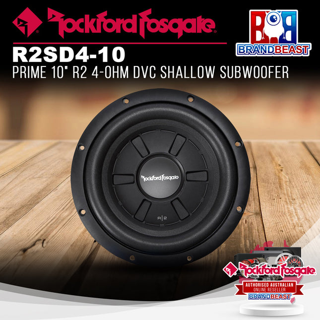 Rockford Fosgate R2SD4-10 Prime 10" R2 4-Ohm DVC Shallow Subwoofer