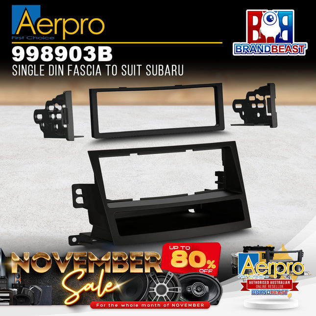 Aerpro 998903B Single DIN Facia Kit to Suit Subaru Vehicles