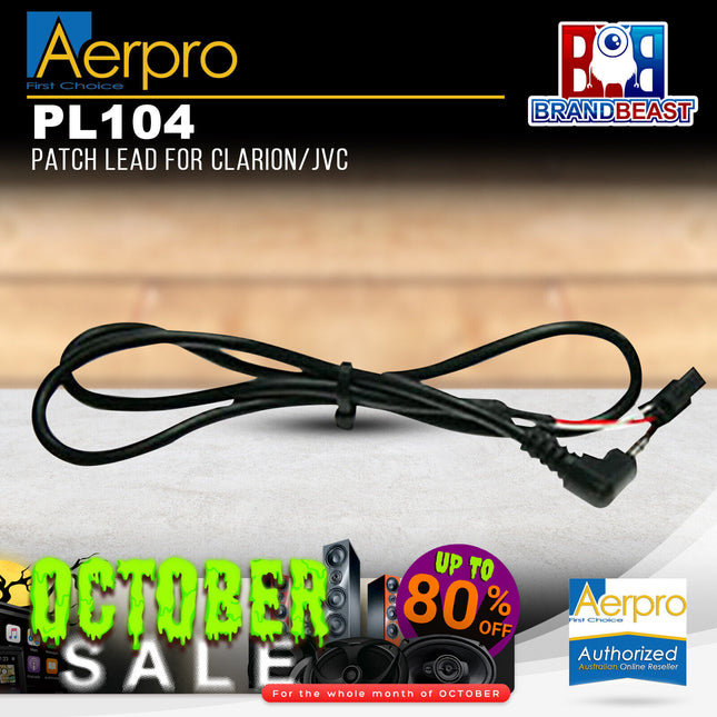 Aerpro PL104 Patch Lead for Clarion/JVC