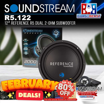 Soundstream R5.122 12‚Ä≥ Reference R5 Dual 2-Ohm Subwoofer