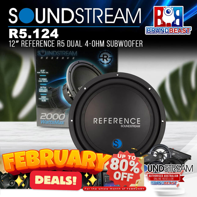 Soundstream R5.124 12‚Ä≥ Reference R5 Dual 4-Ohm Subwoofer