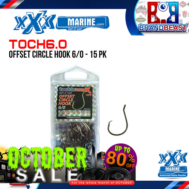 XXX Marine TOCH6.0 Offset Circle Hook 6/0 15 Pack TOCH60