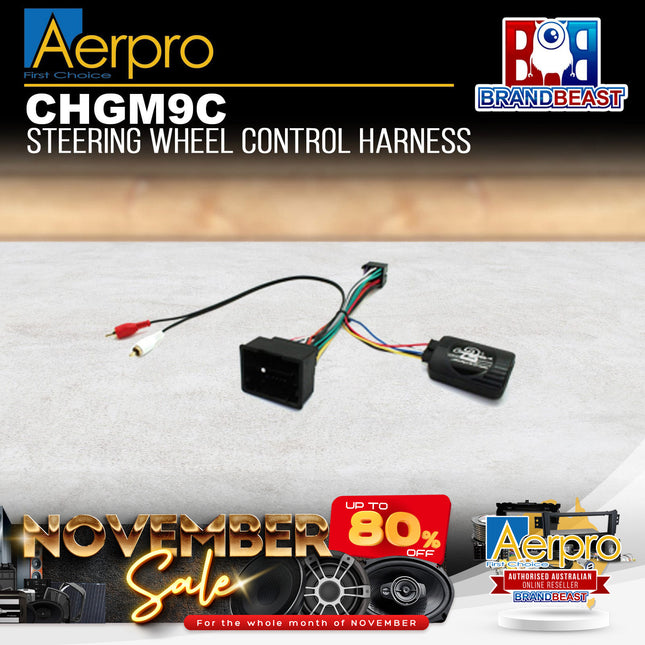Aerpro CHGM9C Steering Wheel Control Harness Suit Holden Barina Spark 2010 - MJ