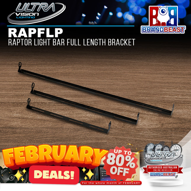 Ultra Vision Lighting RAP090FLB Raptor Light Bar Full Length Bracket - 90W