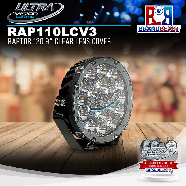 Ultra Vision Lighting RAP110LCV3 Raptor 120 9" Clear Lens Cover