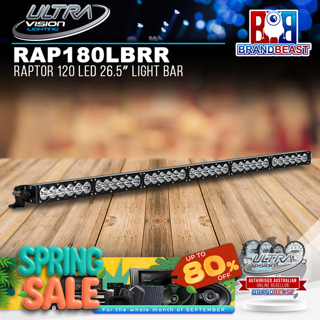 Ultra Vision Lighting RAP180LBRR4v2 Raptor 180 LED 39" Light Bar - 4000K & Combo