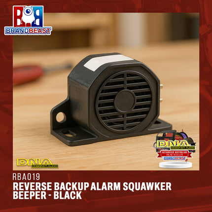 DNA RBA019 Reverse Backup Alarm Squawker Beeper - Black