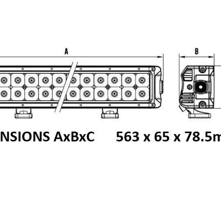Roadvision RBL5220C DC2 22" Dual Row LED Light Bar 120W 10800lm