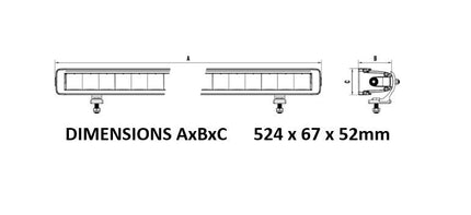 Roadvision RBL5221SC Stealth S52 21" LED Light Bar 127W 9560lm