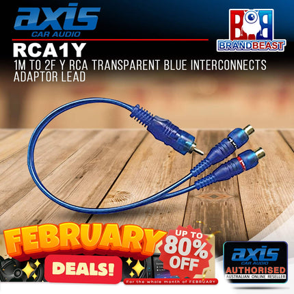 Axis RCA1Y 1Male to 2Female Y RCA Adaptor Lead