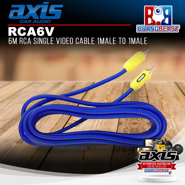 Axis RCA6V 6m 1Male to 1Male RCA Single Video Cable