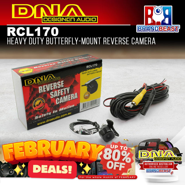 DNA RCL170 CMOS Reverse Camera Large Butterfly Mount - PAL/NTSC