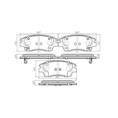 RDA BRAKES RDB2428 GP Max Hyundai Front Pads