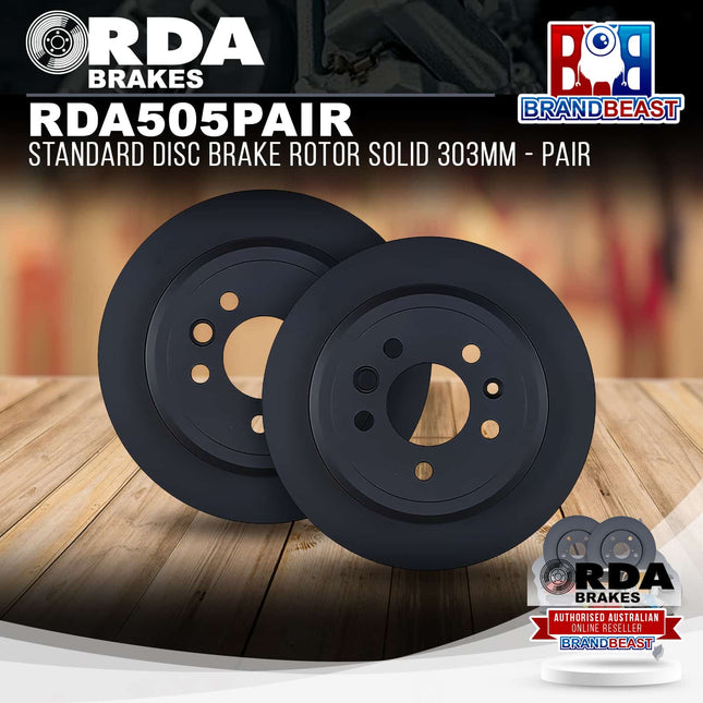 RDA Brakes RDA505 Standard Disc Brake Rotor Solid 303mm - Single