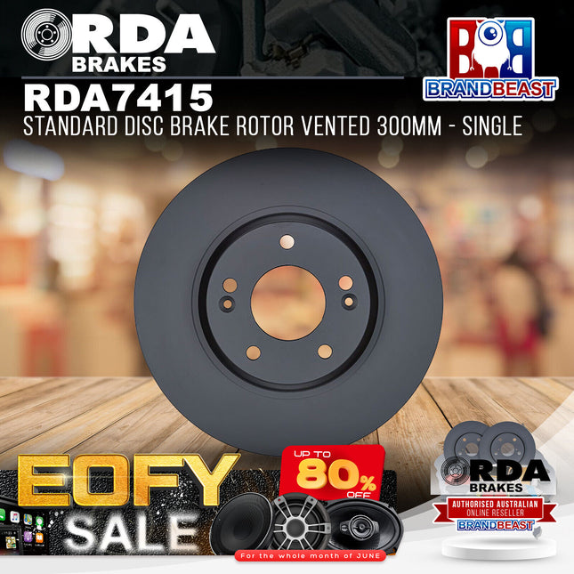 RDA Brakes RDA7415 Standard Disc Brake Rotor Vented 300mm - Single