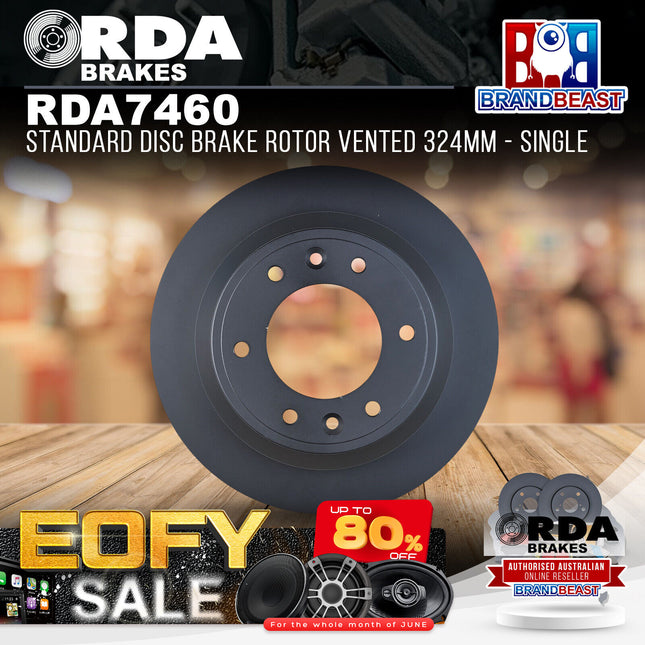 RDA Brakes RDA7460 Standard Disc Brake Rotor Vented 324mm - Single