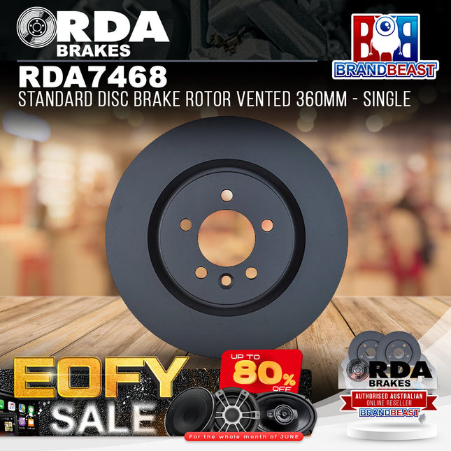 RDA Brakes RDA7468 Standard Disc Brake Rotor Vented 360mm - Single