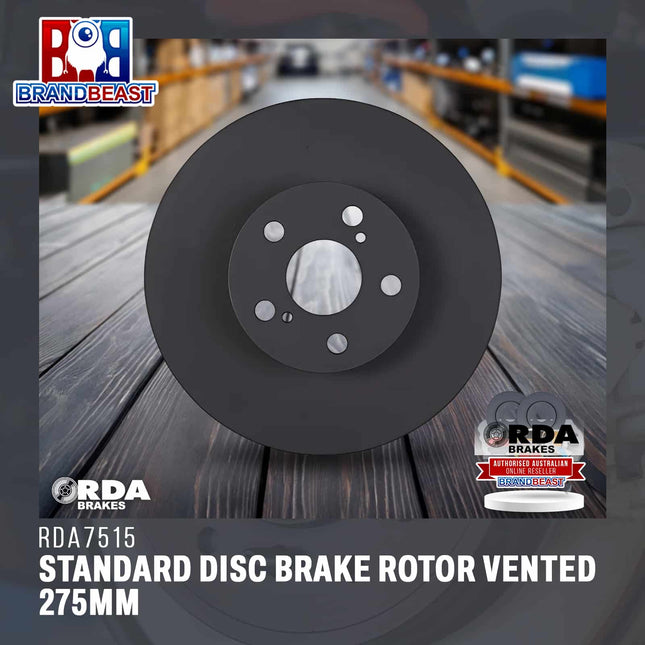 RDA Brakes RDA7515 Standard Disc Brake Rotor Vented 275mm