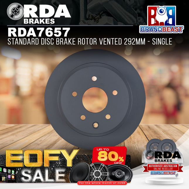 RDA Brakes RDA7657 Standard Disc Brake Rotor Vented 292mm - Single