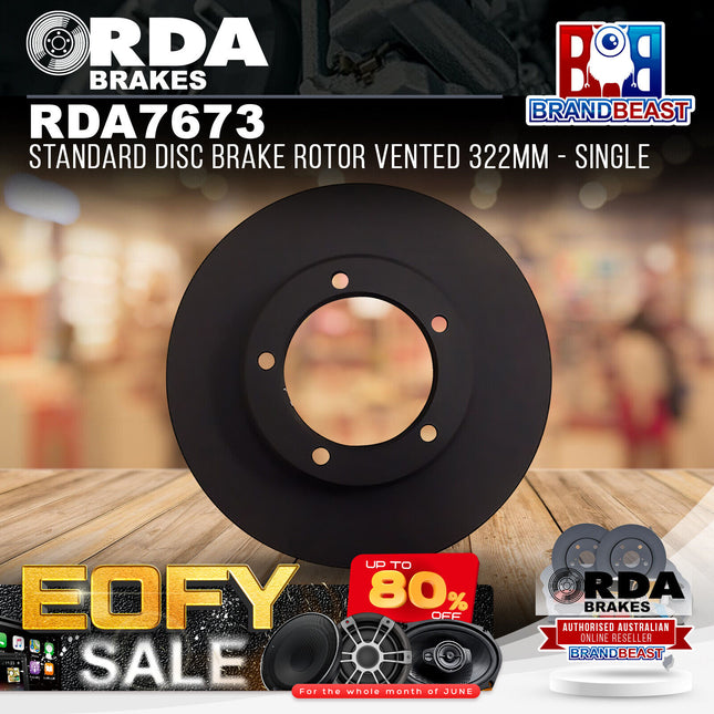 RDA Brakes RDA7673 Standard Disc Brake Rotor Vented 322mm - Single