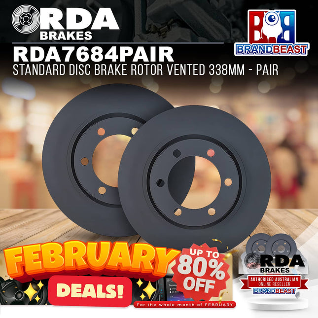 RDA Brakes RDA7684 Standard Disc Brake Rotor Vented 338mm - Single