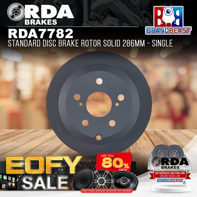 RDA Brakes RDA7782 Standard Disc Brake Rotor Solid 286mm - Single