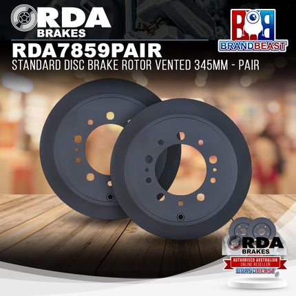 RDA Brakes RDA7859 Standard Disc Brake Rotor Vented 345mm - Single