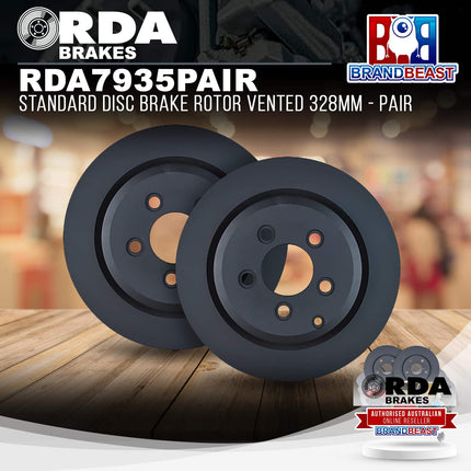 RDA Brakes RDA7935 Standard Disc Brake Rotor Vented 328mm - Single