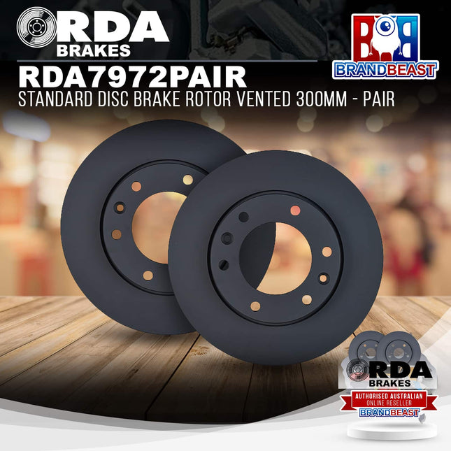 RDA Brakes RDA7972 Standard Disc Brake Rotor Vented 300mm - Single