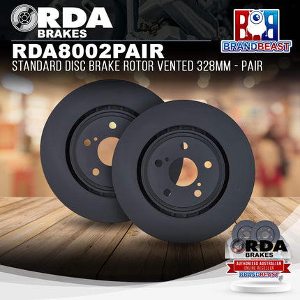 RDA Brakes RDA8002 Standard Disc Brake Rotor Vented 328mm - Single