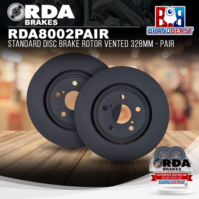 RDA Brakes RDA8002 Standard Disc Brake Rotor Vented 328mm - Single