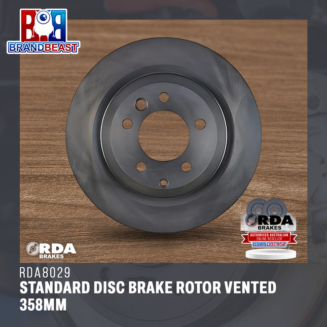 RDA Brakes RDA8029 Standard Disc Brake Rotor Vented 358mm