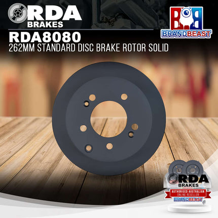 RDA Brakes RDA8080 262mm Standard Disc Brake Rotor Solid