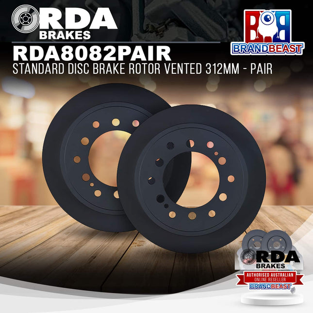 RDA Brakes RDA8082 Standard Disc Brake Rotor Vented 312mm - Single